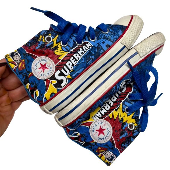 Converse Chuck Taylor All Star Superman High‑Top Sneakers Infant Size 8 | DC - Picture 7 of 17